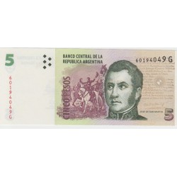 Billete 5 pesos Argentina